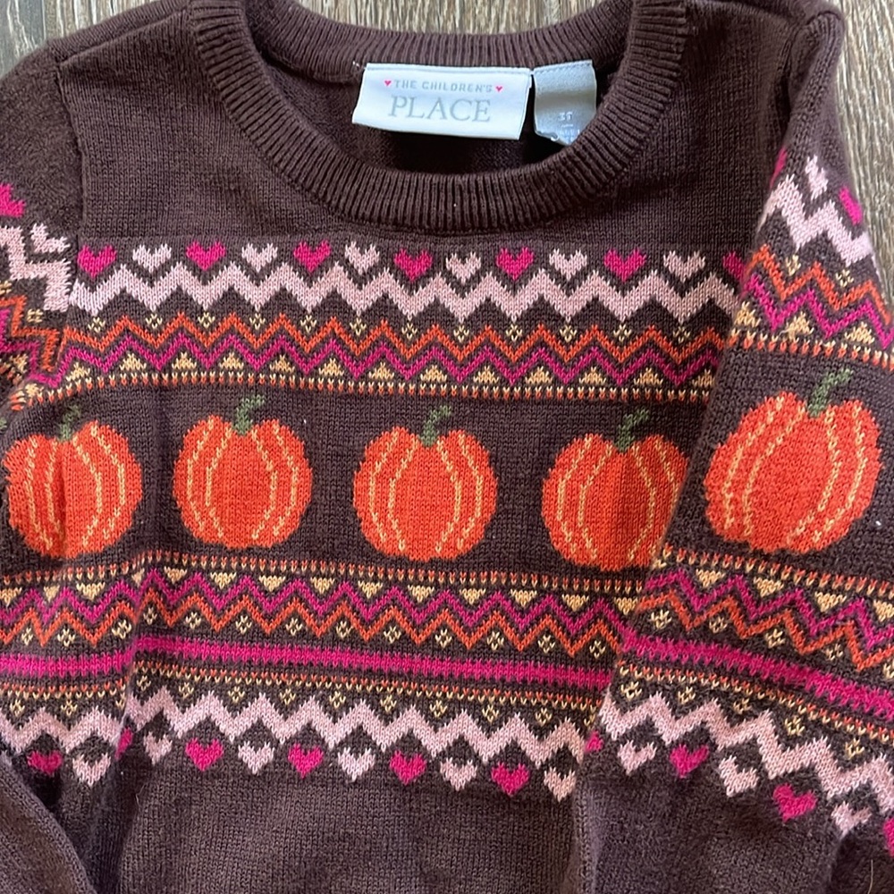 2 fall pumpkin the children’s place dresses 3t - Picture 4 of 5